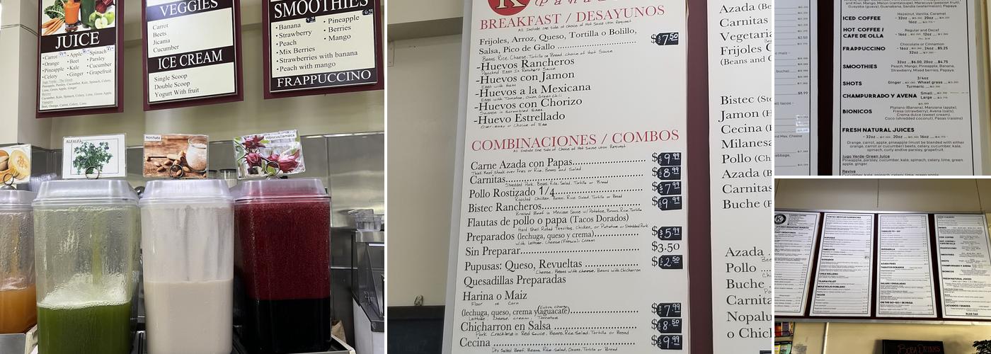 K Bakery Menu