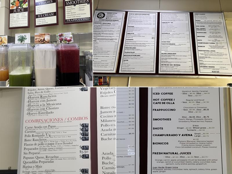 K Bakery Menu