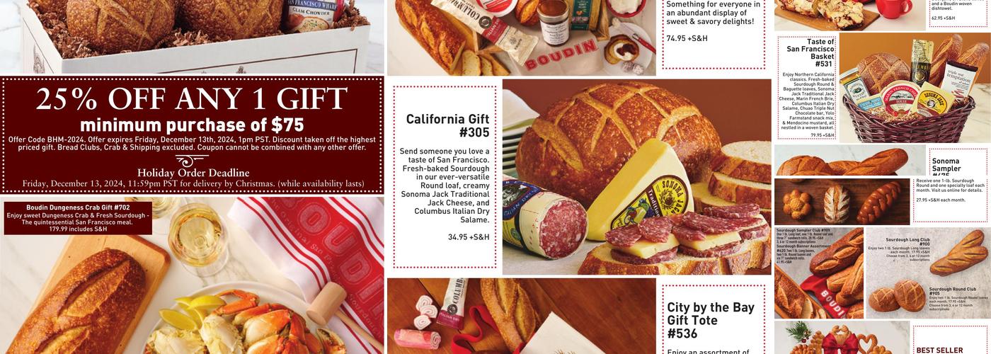 Boudin Bakery Menu