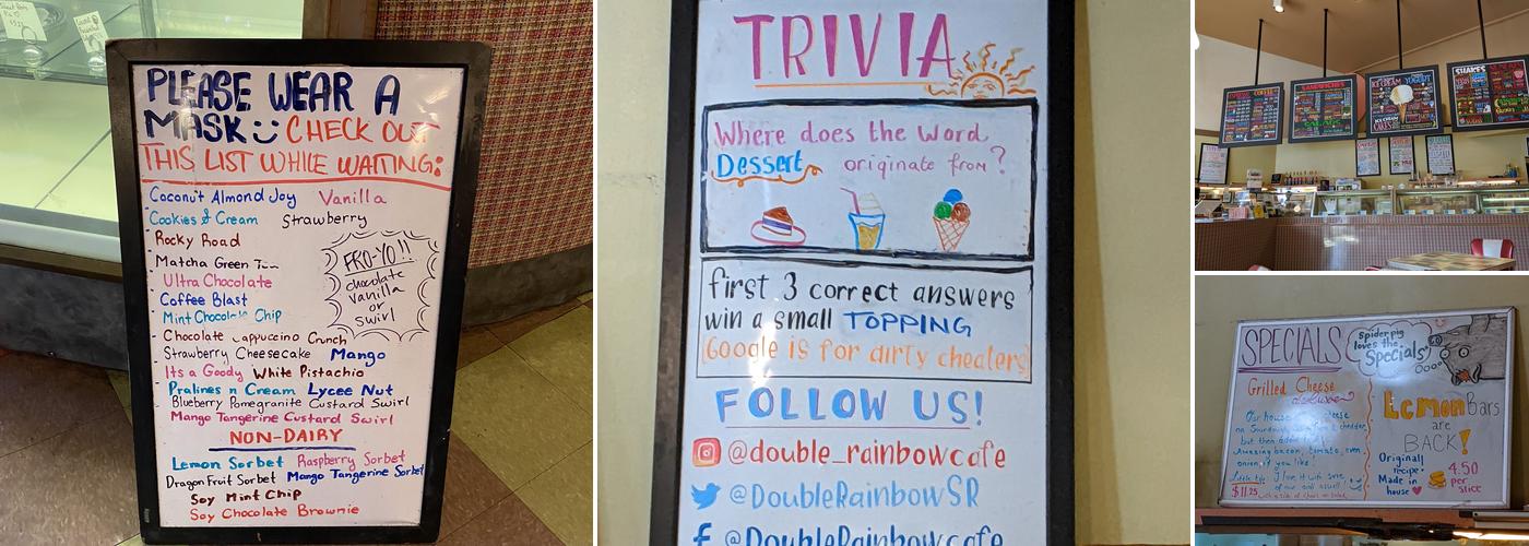 Double Rainbow Cafe Menu