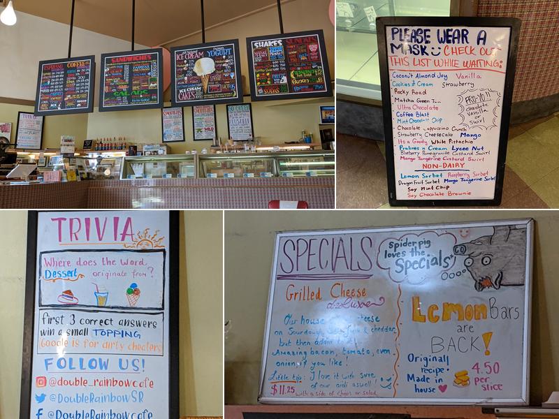 Double Rainbow Cafe Menu