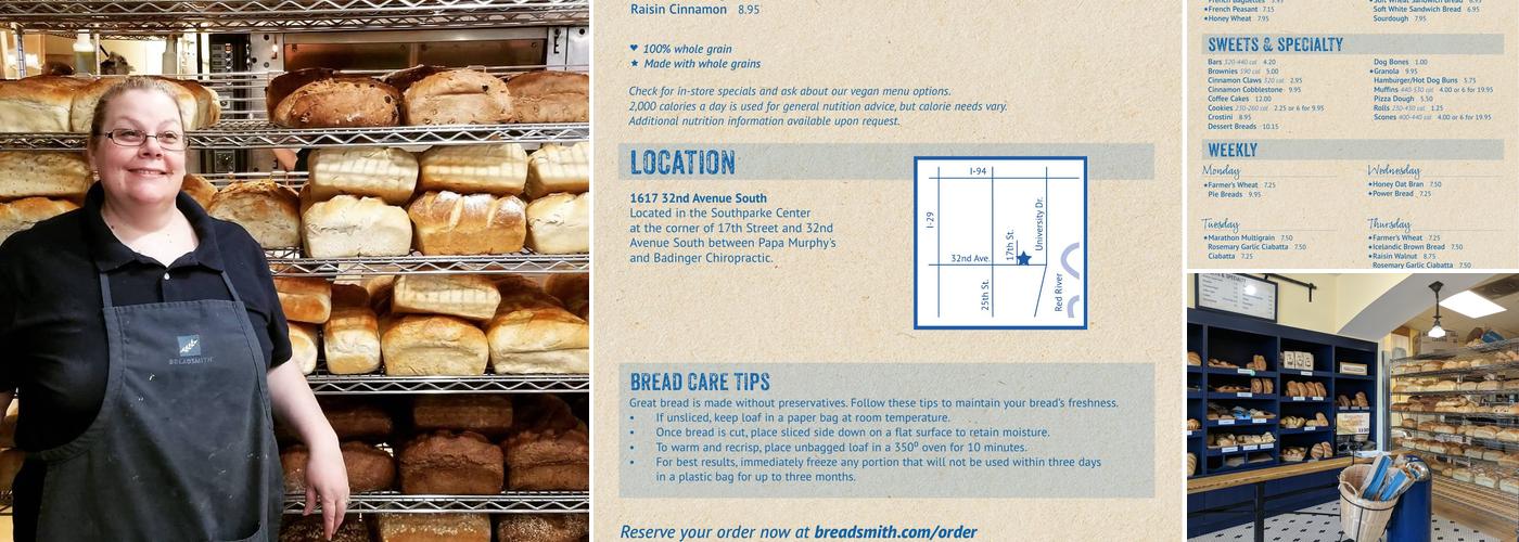 Breadsmith Menu