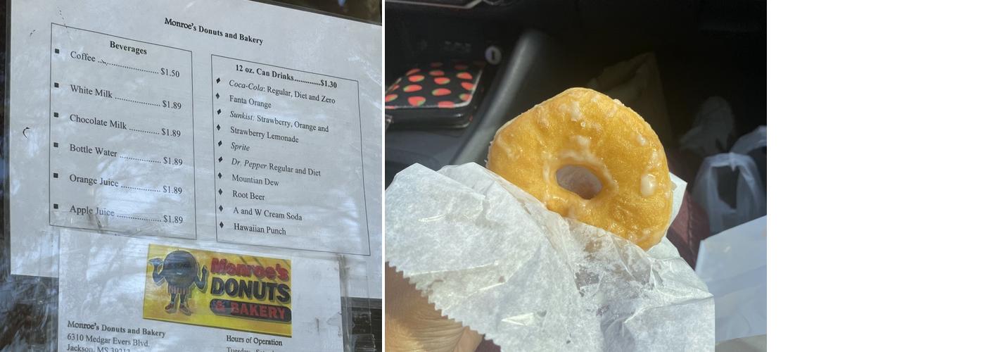 Monroe's Donuts & Bakery Menu