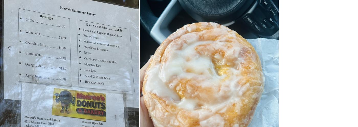 Monroe's Donuts & Bakery Menu