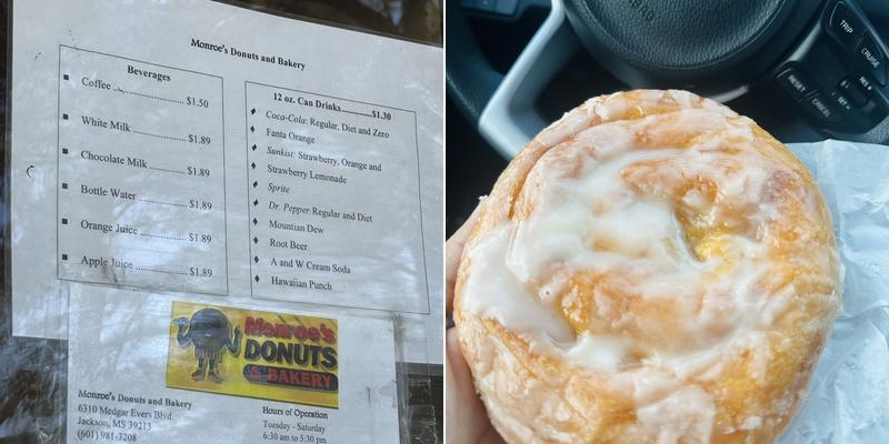 Monroe's Donuts & Bakery Menu