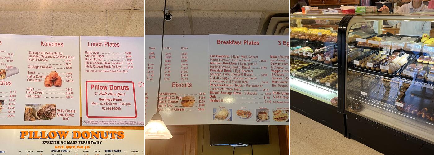 Pillow Donuts Menu