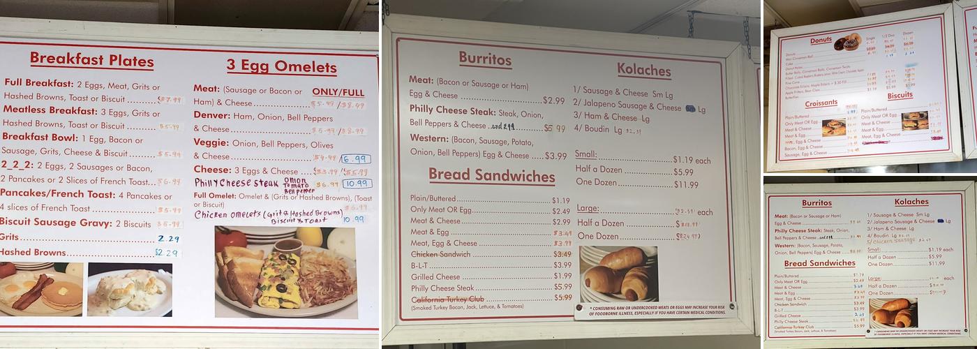 Planet Doughnuts Menu