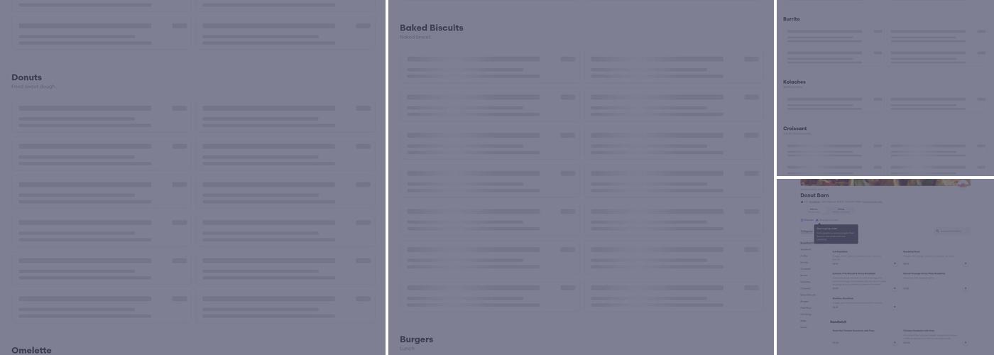 Donut Barn Menu