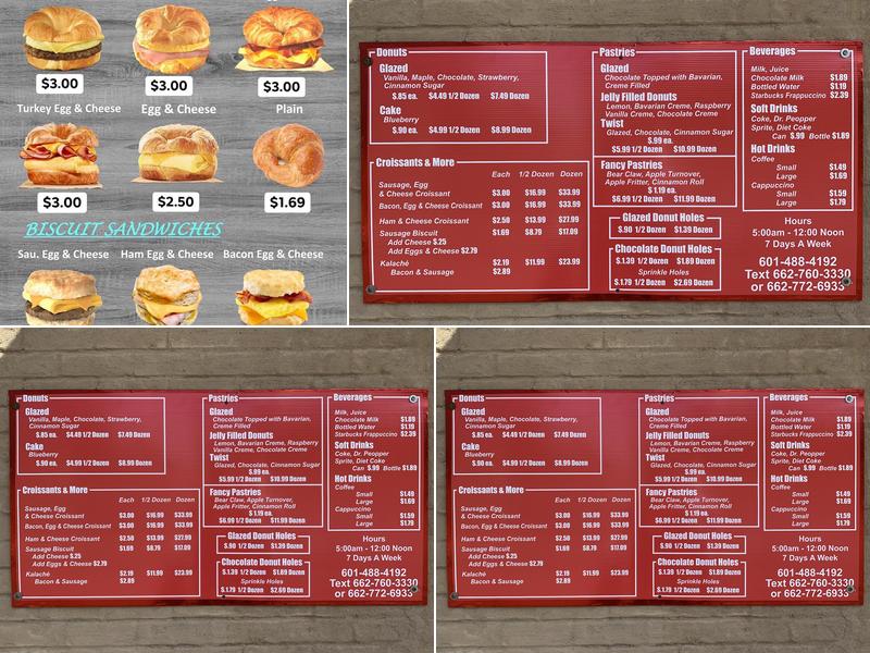 Donut Palace Menu