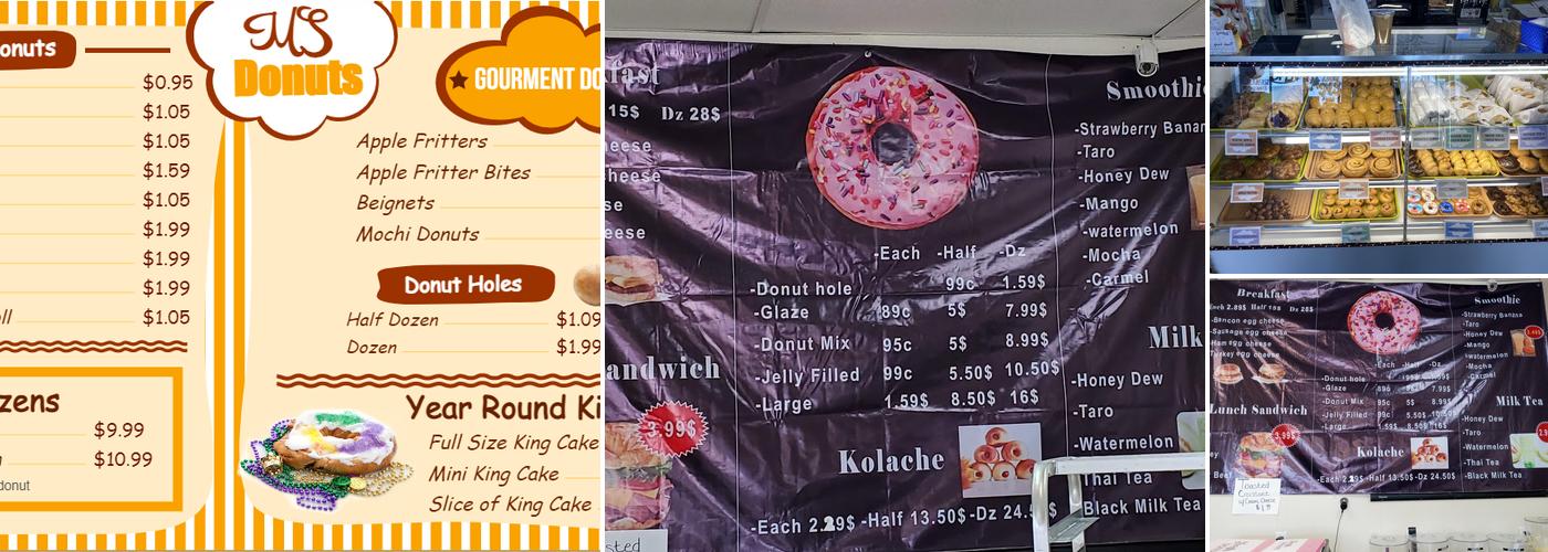 MS Donuts Menu