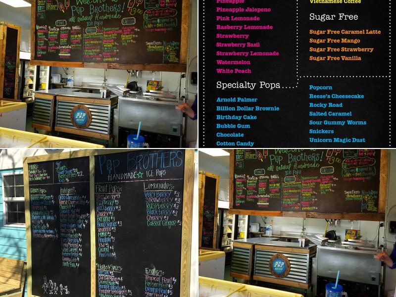 Pop Brothers Menu