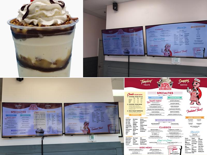 Bop's Frozen Custard Menu