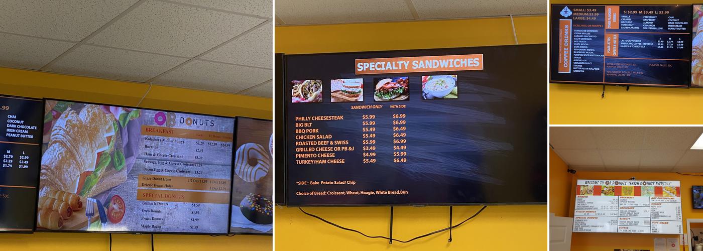 OB Donuts Menu
