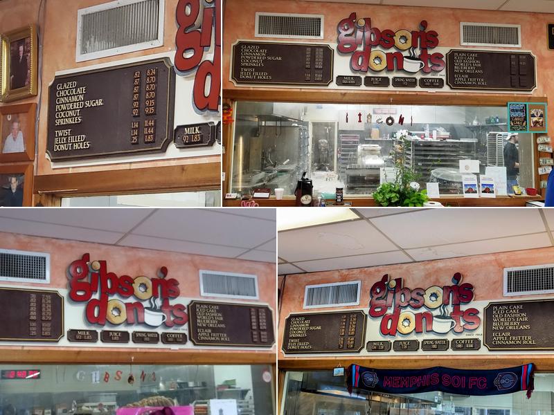 Gibson's Donuts Menu