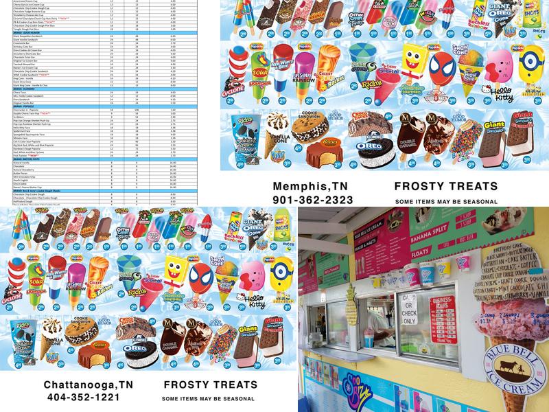 Frosty Treats Menu
