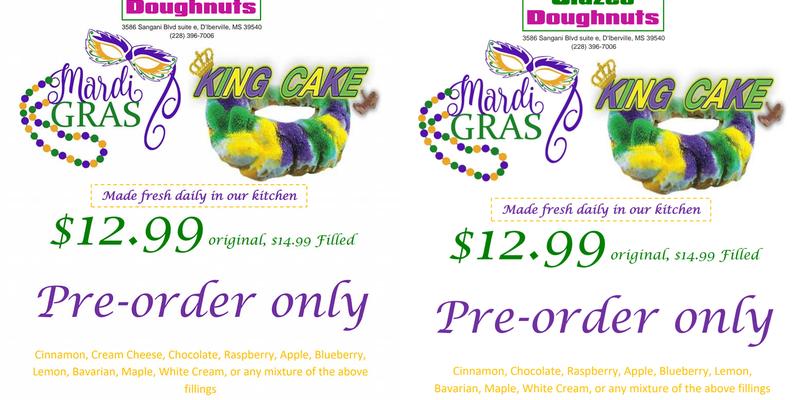 Glazed Doughnuts Menu