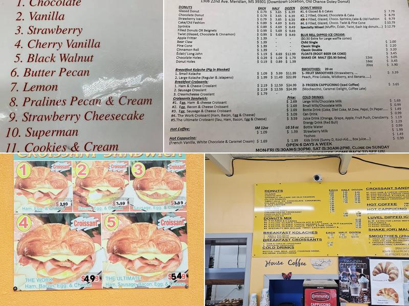 Lee's Donuts Menu