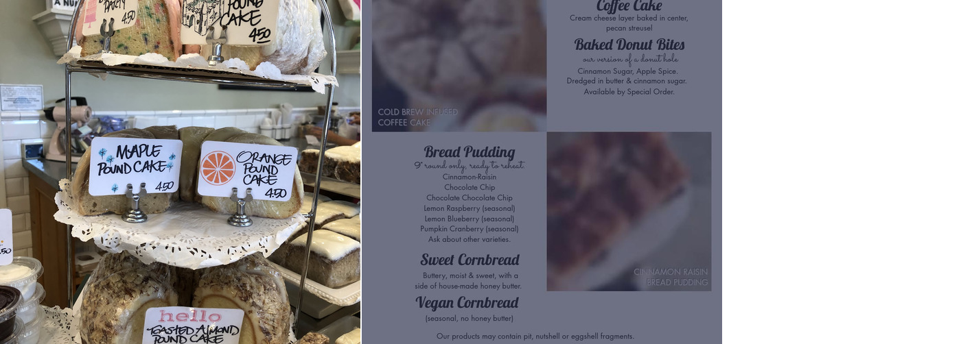 Icing on the Cake Menu