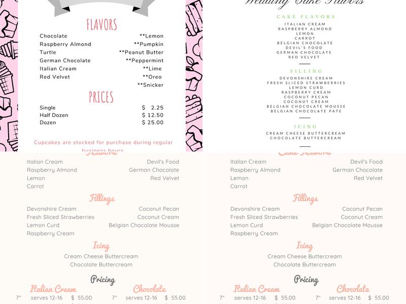 Dancing Oven Bakery Menu
