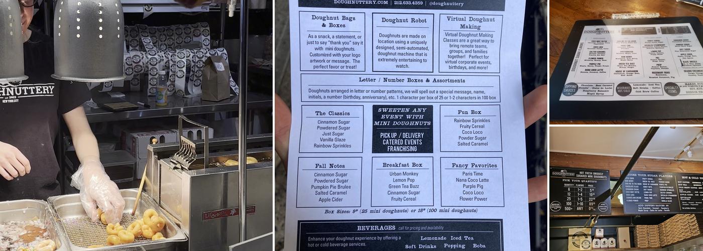 Doughnuttery Menu