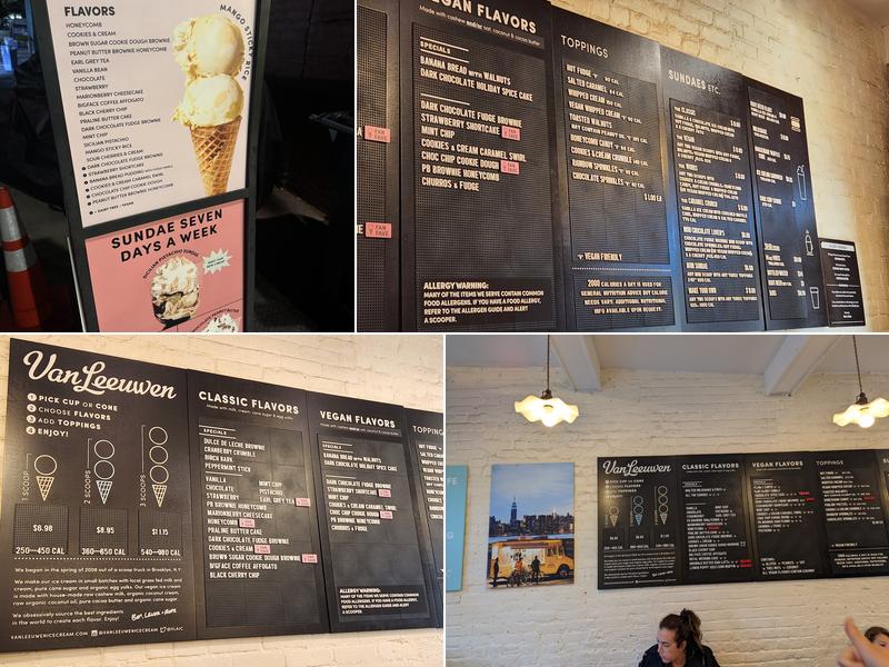 Van Leeuwen Ice Cream Menu