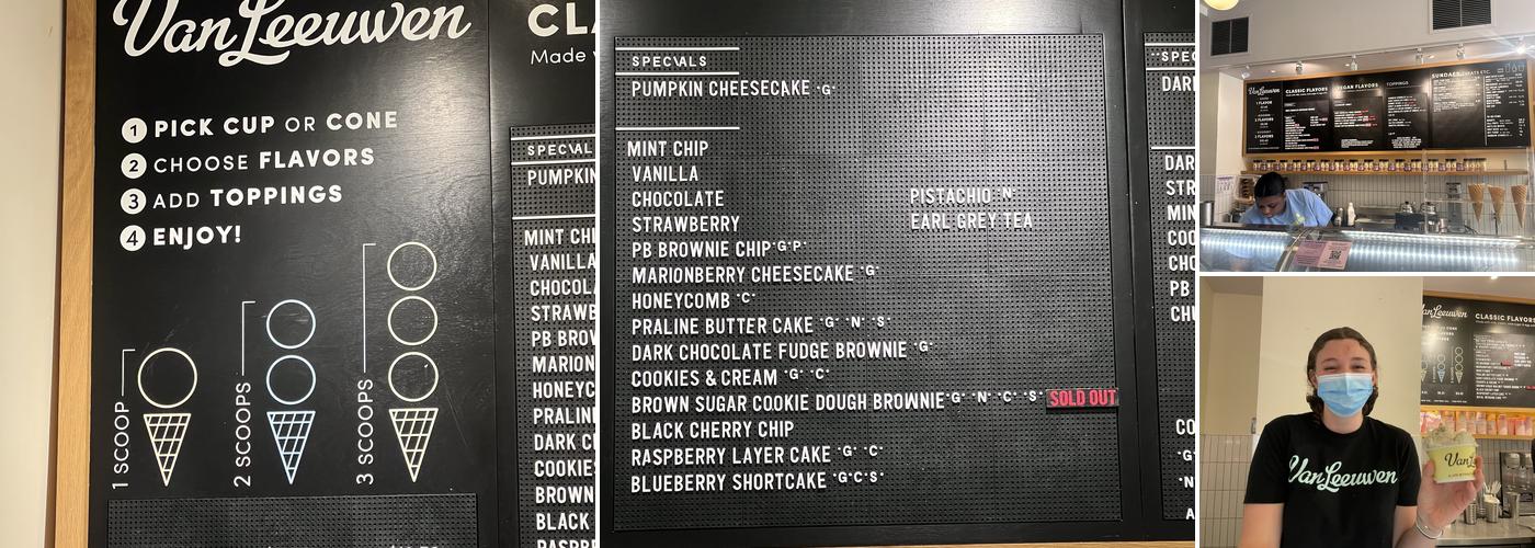 Van Leeuwen Ice Cream Menu