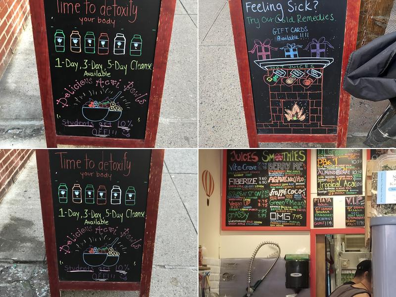 Agavi Organic Juice Bar Menu