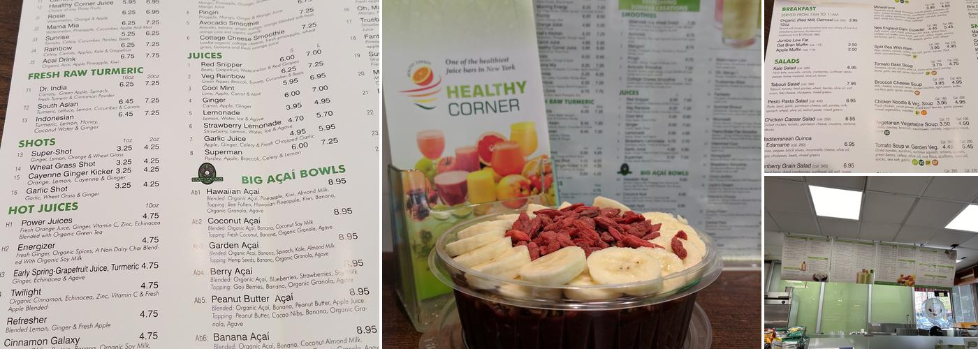Healthy Corner Juice Bar Menu