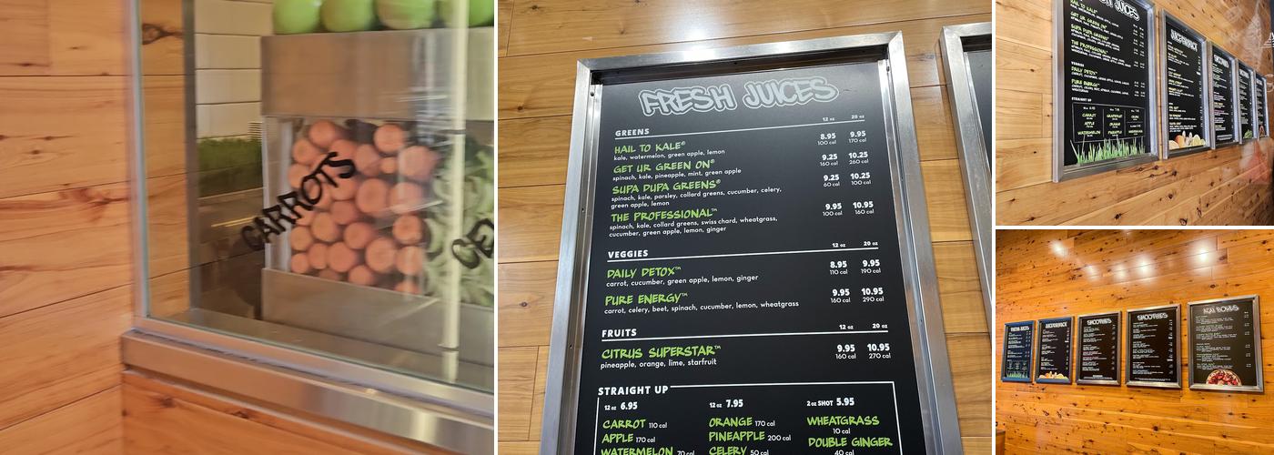 Juice Generation Menu
