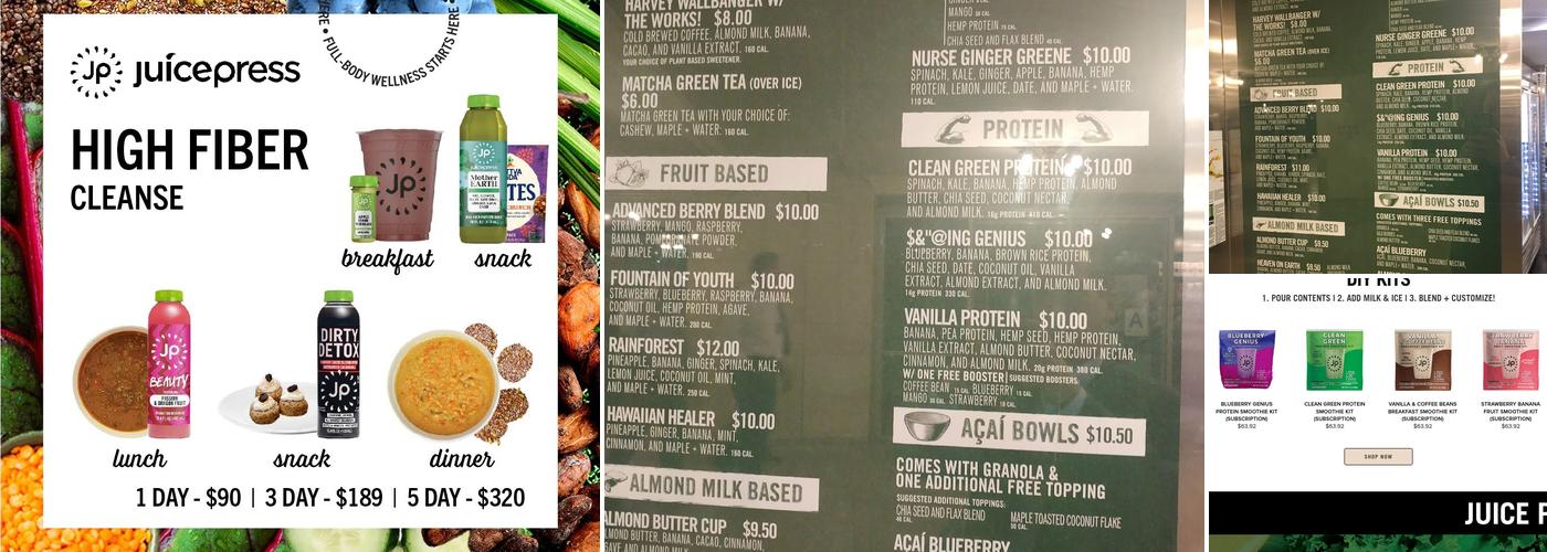 Juice Press Menu