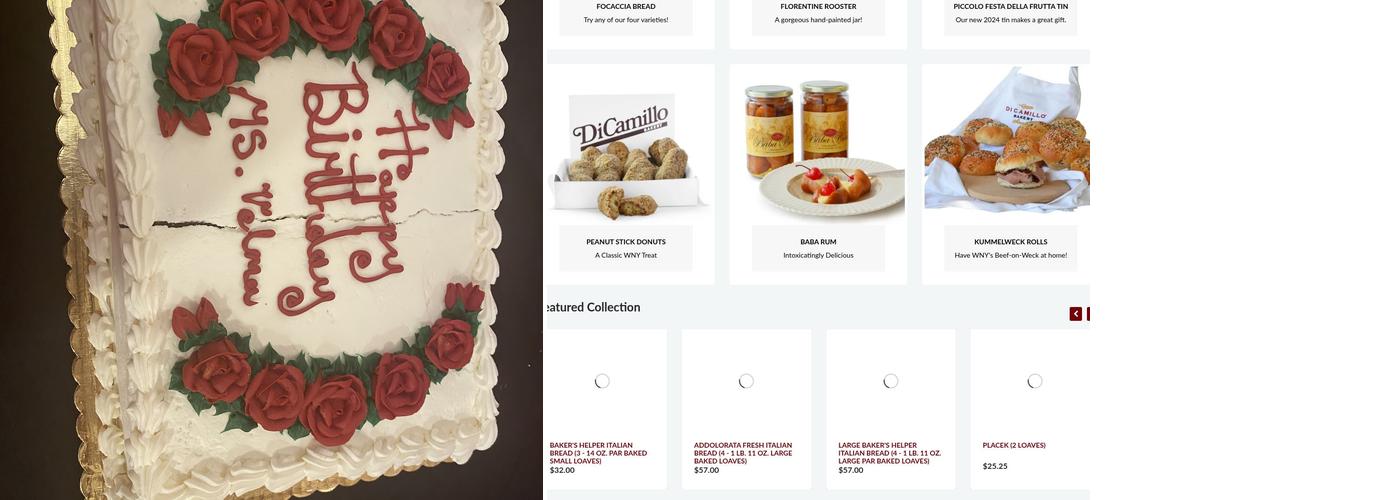 DiCamillo Bakery Menu