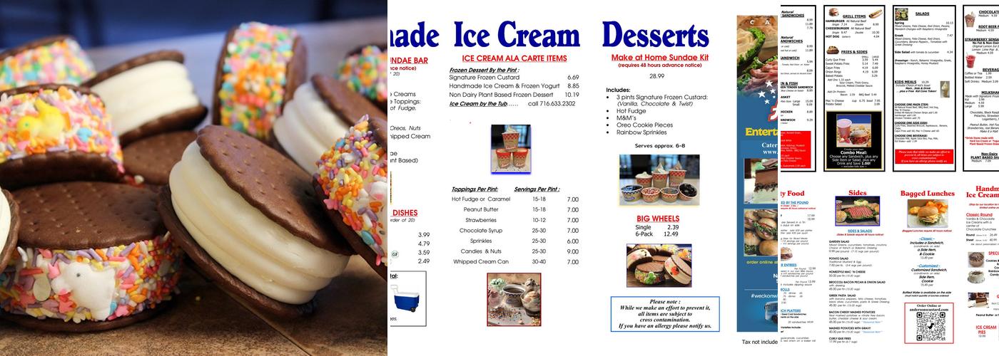 Anderson's Frozen Custard Menu