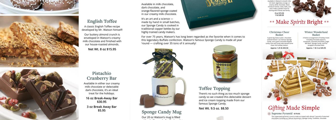 Watson's Chocolates Menu