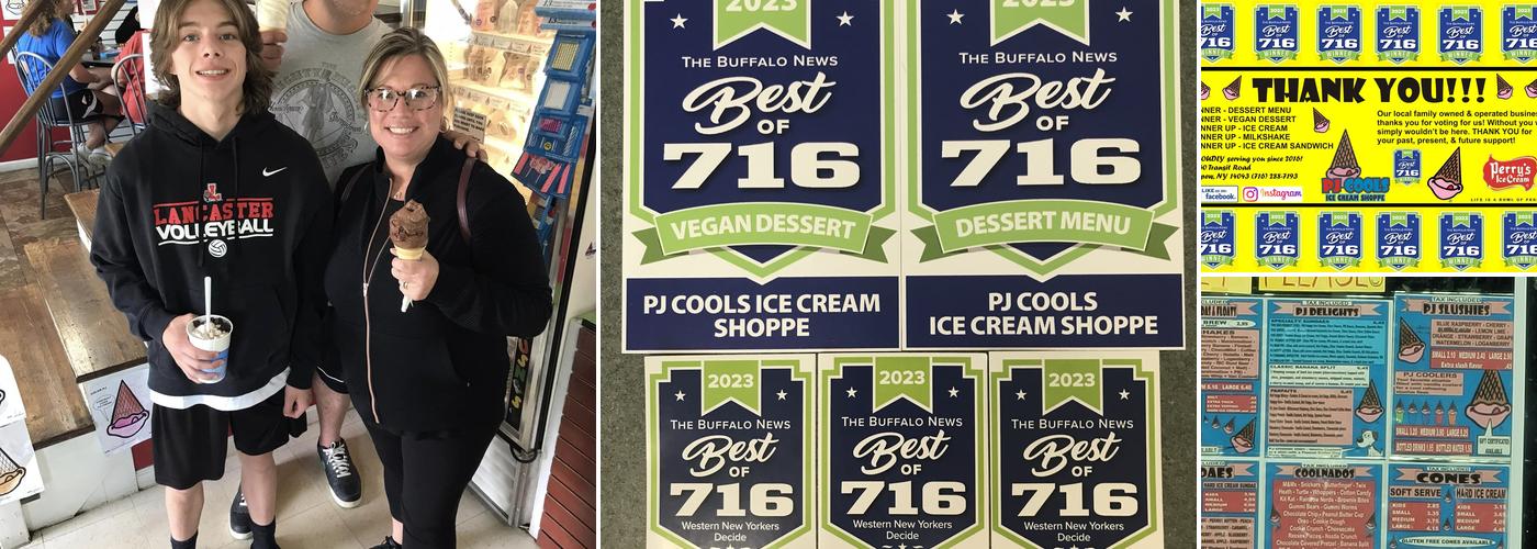 PJ COOLS Ice Cream Shoppe Menu