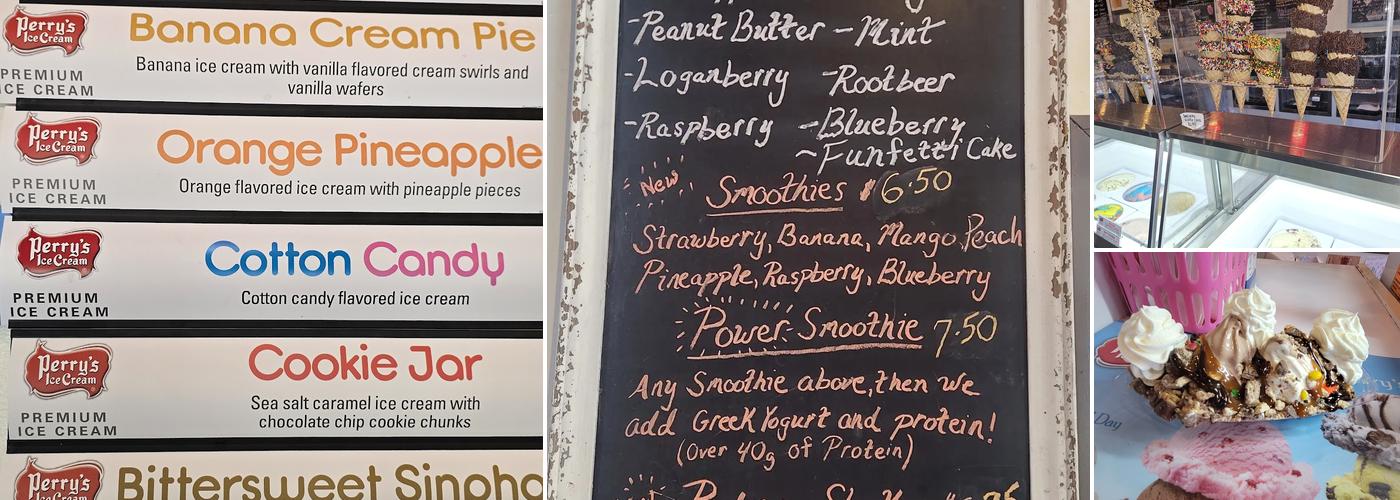 Sweet Emilia's Ice Cream Menu