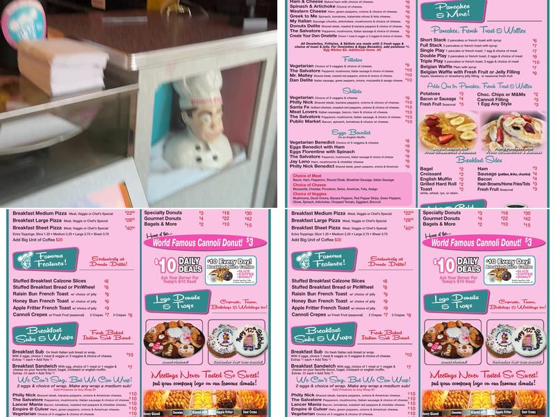 Donuts Delite Menu