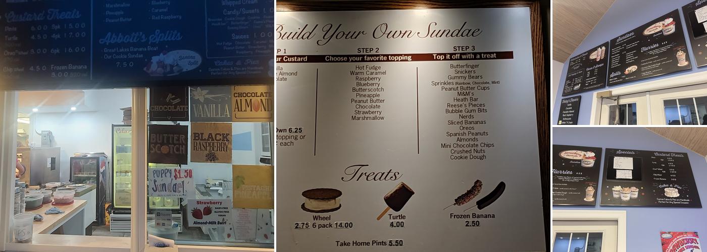 Abbott's Frozen Custard Menu