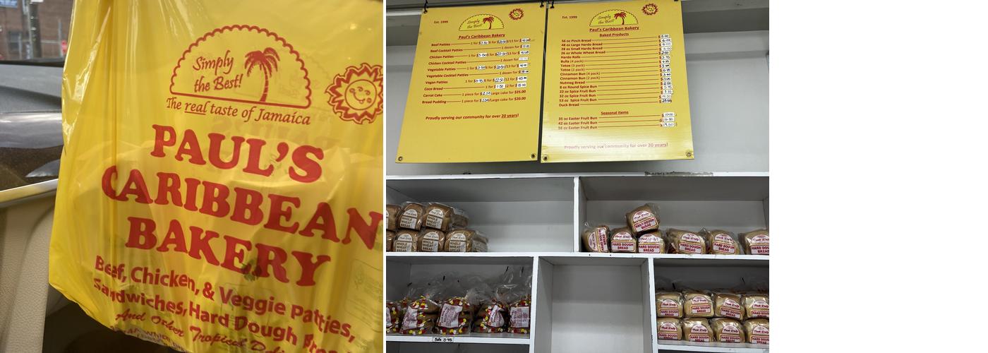 Paul's Caribbean Bakery Inc. Menu