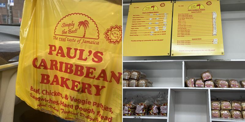Paul's Caribbean Bakery Inc. Menu