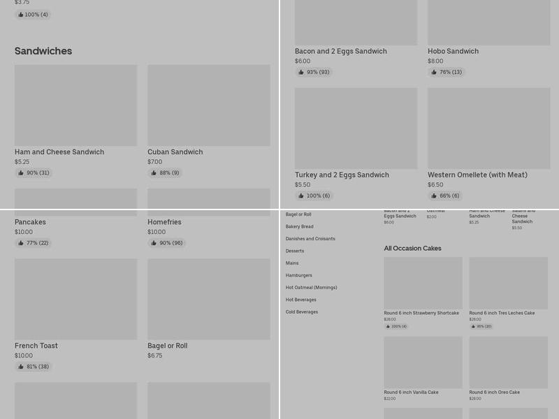 MC Bakery and Coffeeshop Menu