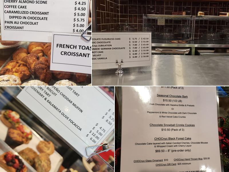 Chocnyc Menu