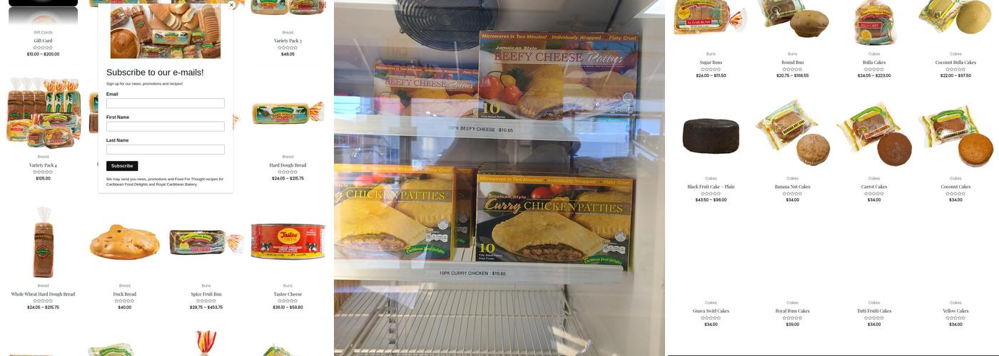 Royal Caribbean Bakery Menu