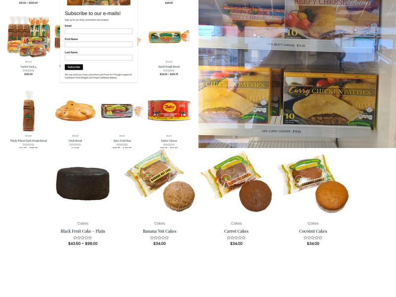 Royal Caribbean Bakery Menu