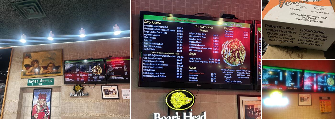 Carrot Top Pastries Menu