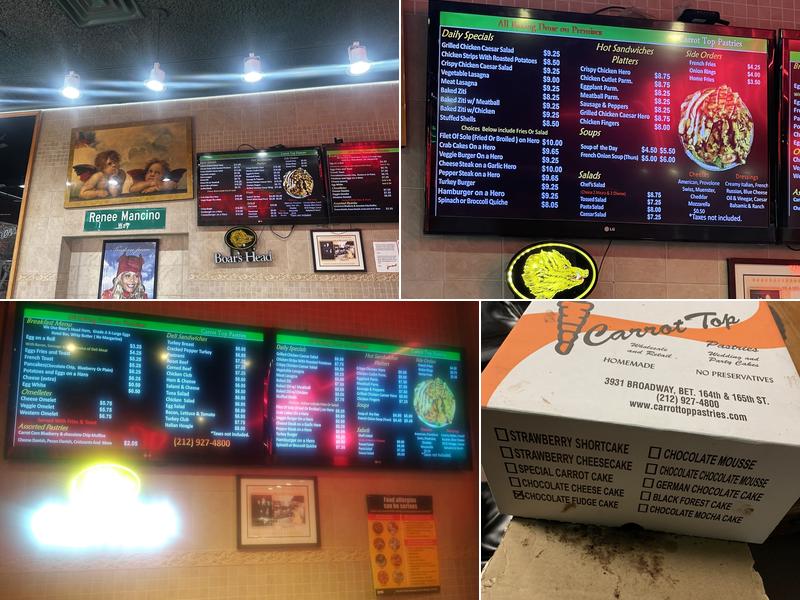 Carrot Top Pastries Menu