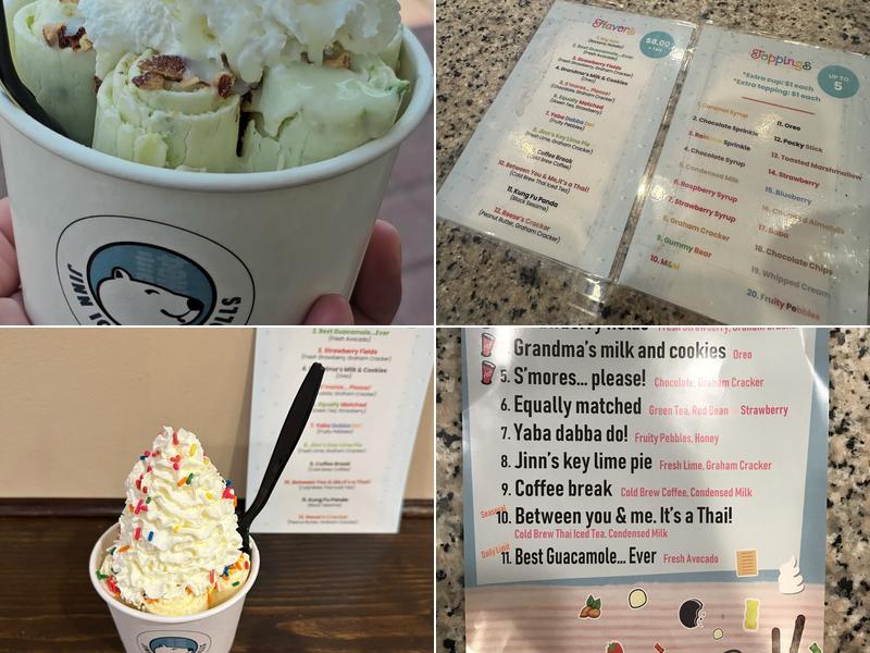 JINN Ice Cream Rolls Menu