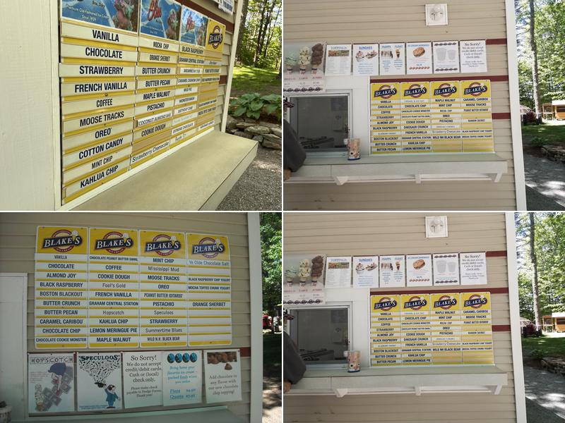 Dodge's Ice Cream Stand Menu