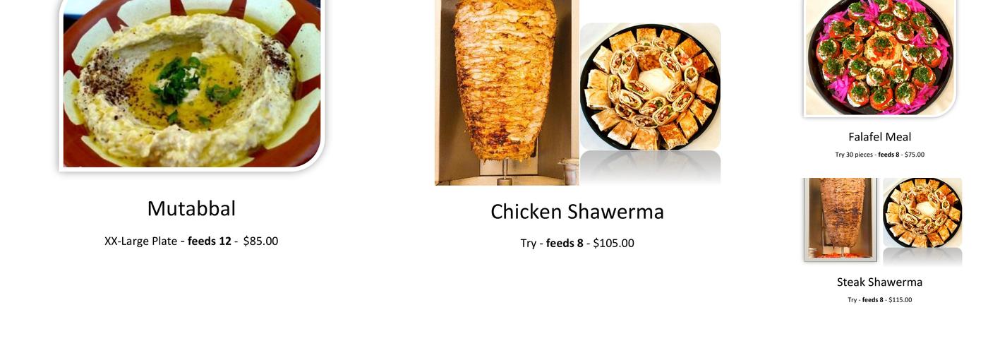 Sinbad Restaurant - Sinbad Skewers Menu