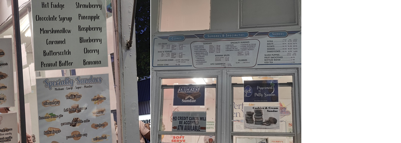 Lickety Split Menu