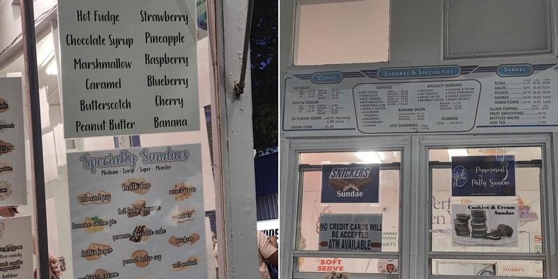 Lickety Split Menu